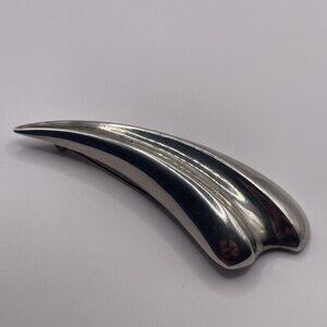 Vintage Sterling Silver 925 Abstract Modernist Puffy Bayanihan Brooch Pin‎ AL5.4